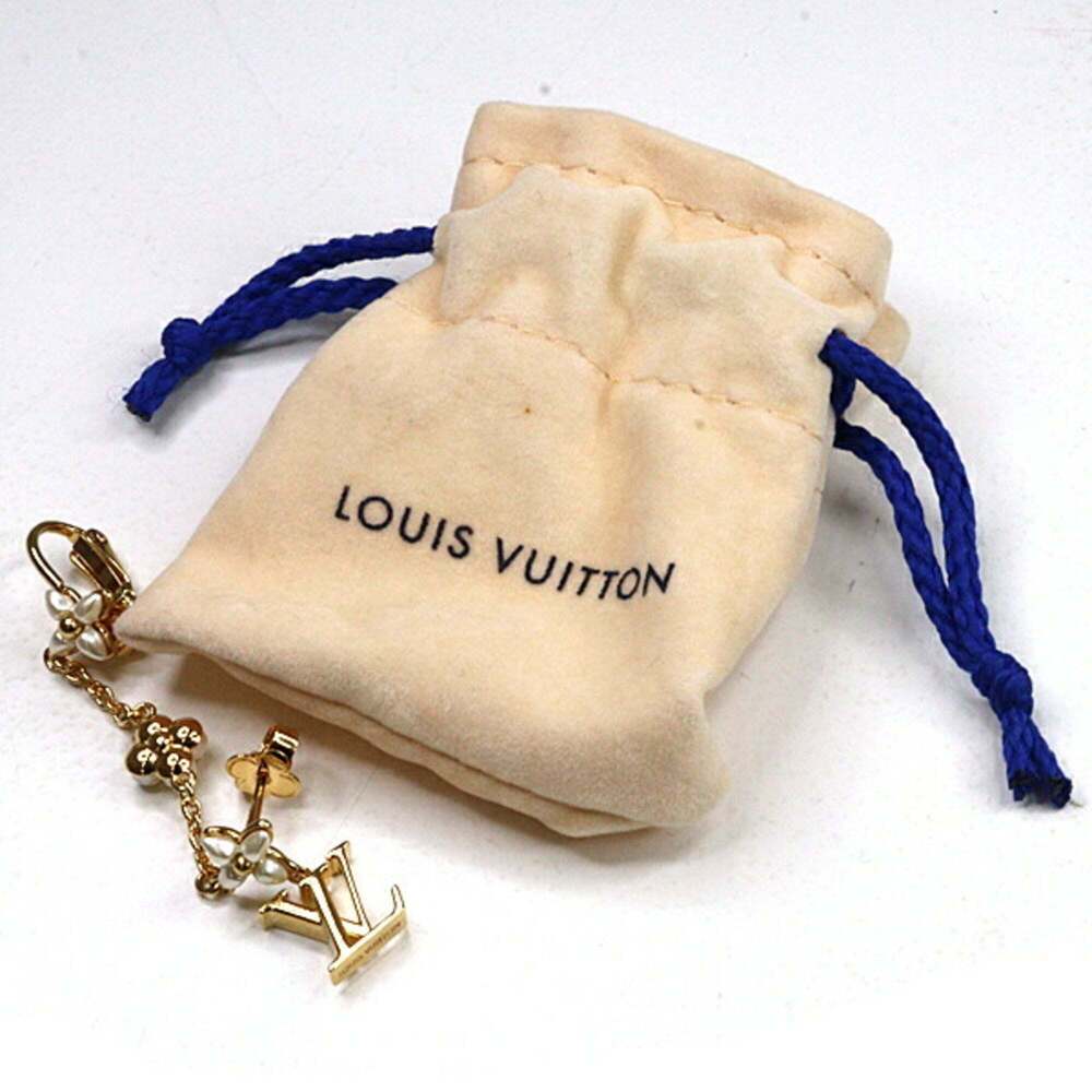 LOUIS VUITTON Gold Pearl Earrings - Picture 2 of 6